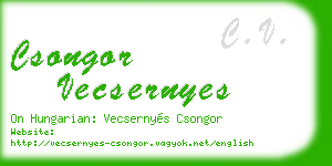 csongor vecsernyes business card