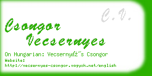 csongor vecsernyes business card